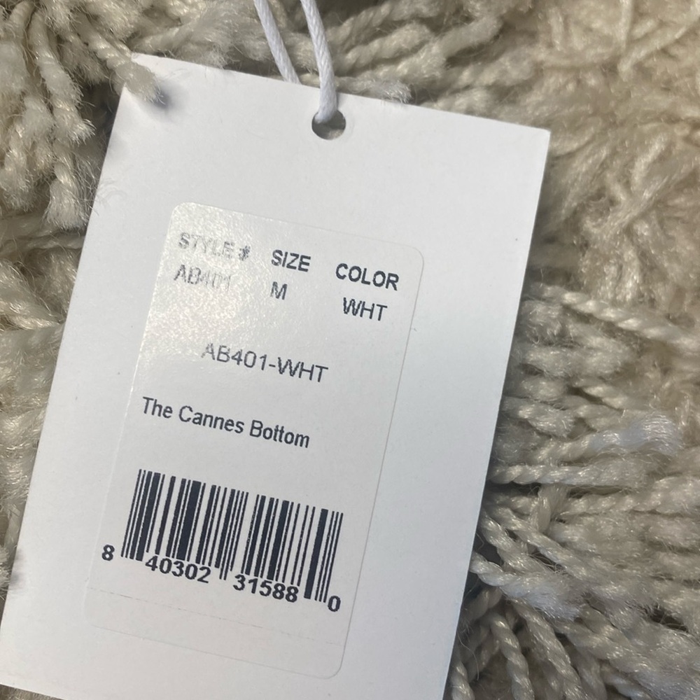 NWT Andie x Demi Moore Swim The Cannes Bottom Women’s Size Med Strappy White - Picture 7 of 10